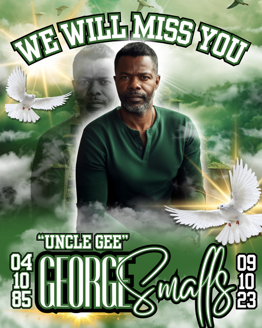 Single Editable Digital Memorial Design (Green)