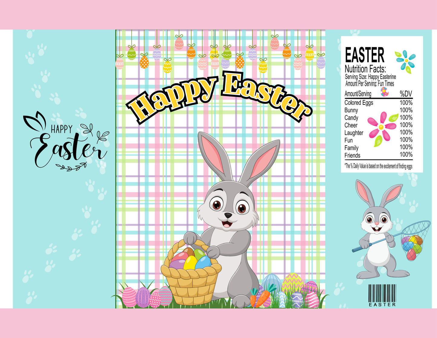 Digitial Editable Easter Party Pack Templates. Includes Mockup.